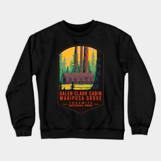 Galen Clark Cabin Mariposa Grove Yosemite National Park Crewneck Sweatshirt by JordanHolmes